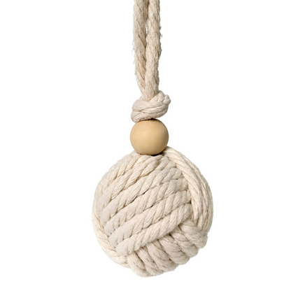 MacraMeow Small Macrame Window Perch – Triple Tassels, Boho Style